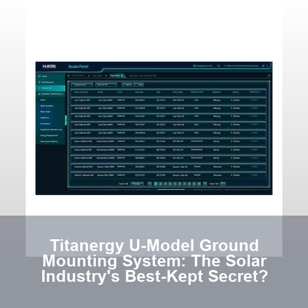 Titanergy U-Model Ground Mounting System: The Solar Industry's Best-Kept Secret?